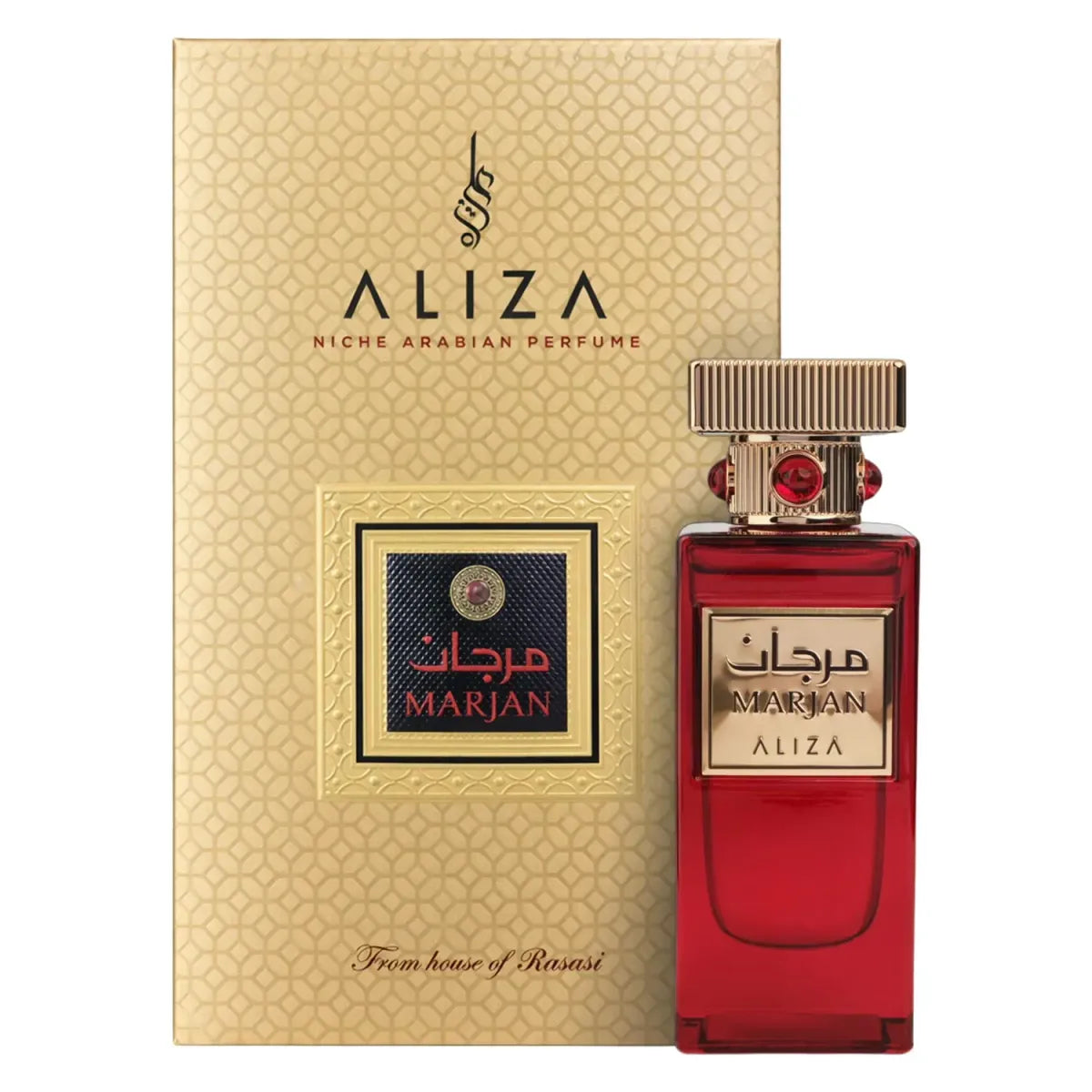 Rasasi Aliza Marjan Rasasi EDP 75ml em fundo claro