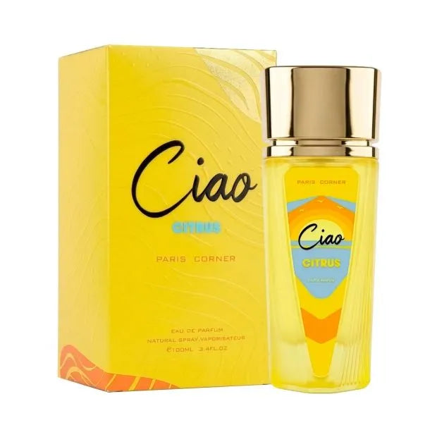Paris Corner Ciao Citrus EDP 100ml em fundo claro