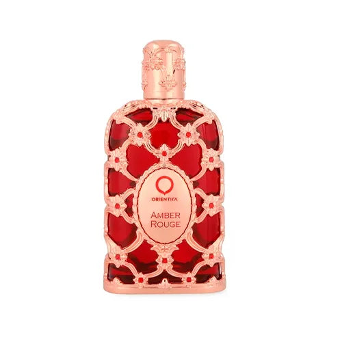 Orientica Amber Rouge EDP 150ml em fundo claro