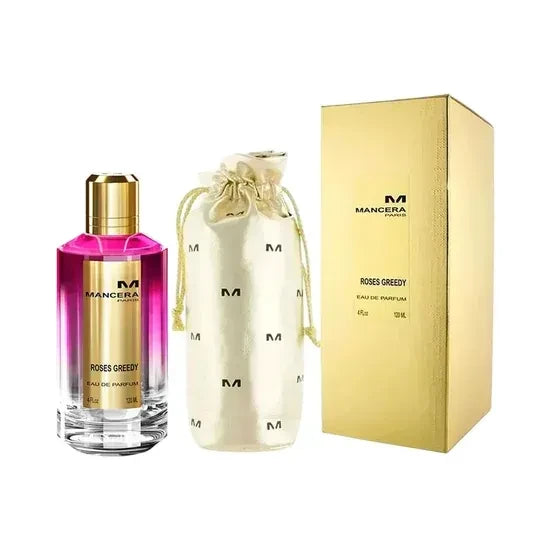 Mancera Roses Greedy EDP 120ml em fundo claro